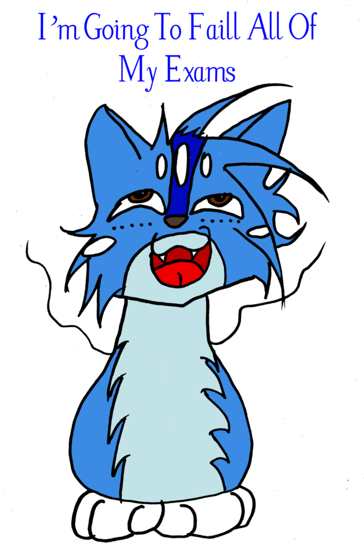 I'm Going To Fail All Of My Exams By Beanieneko - Cartoon (733x1090)