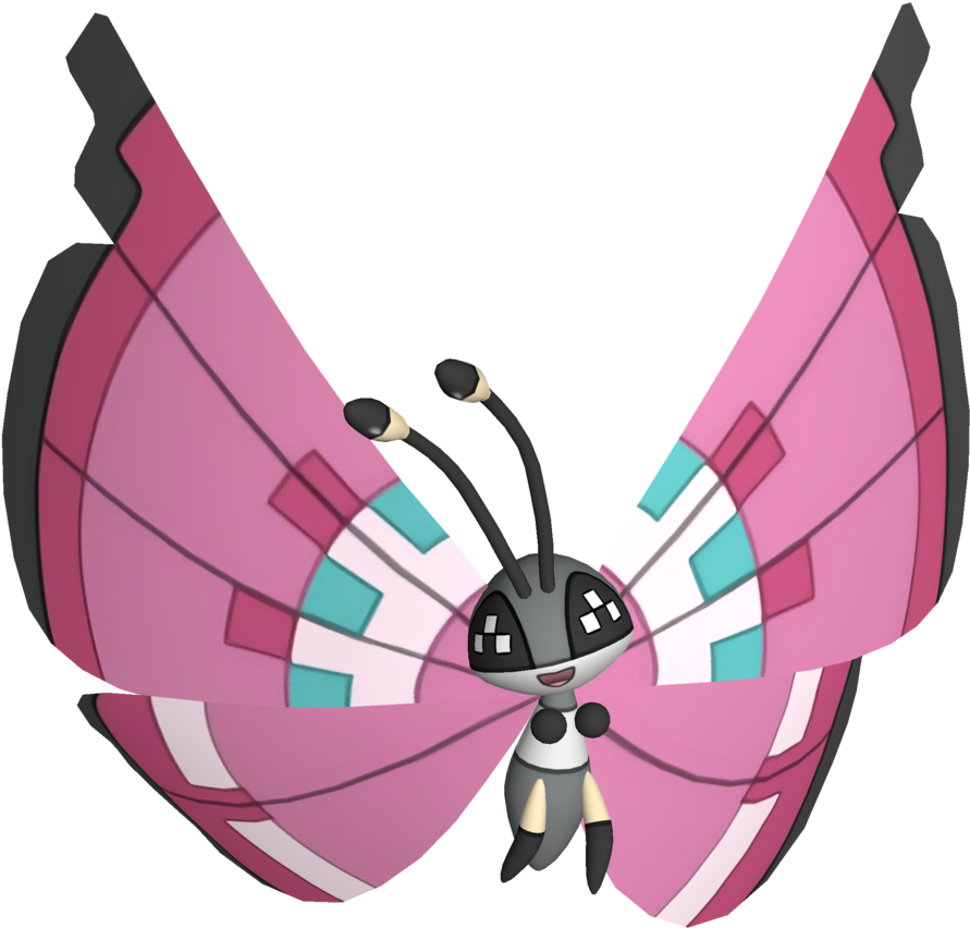 Vivillon ~ Meadow Pattern [render] By Arrancon - Art (930x859)