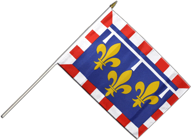 France Centre Hand Waving Flag - Drapeau Décomarine Ile De France 90 X 150 (400x314)