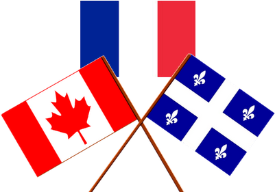 Flag Of Canada, Quebec And France - Canada And Quebec Flags (400x300)