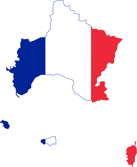 Flag-map Of France - France Without Occitania (465x566)
