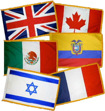 Popular World Flags - 3 Ft. X 5 Ft. U.n. Member Flag Set For Indoor W/ Fringe (345x365)