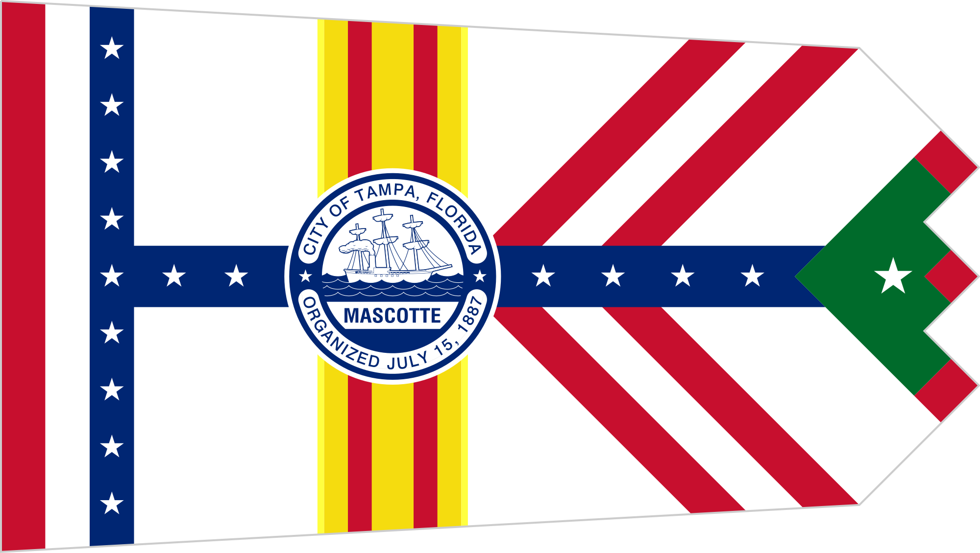 Image - City Of Tampa Flag (2000x1130)