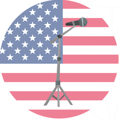Athletes Such As Rory Mcilroy Favour Proposing In France, - Circular American Flag (407x407)