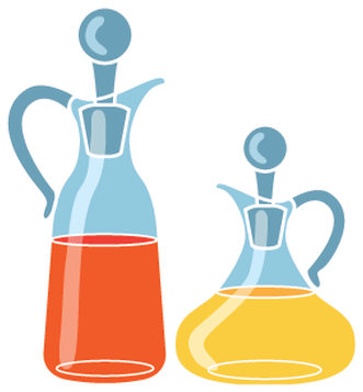 Ingredients For Salad Icon - Oil Vinegar Clipart (410x399)