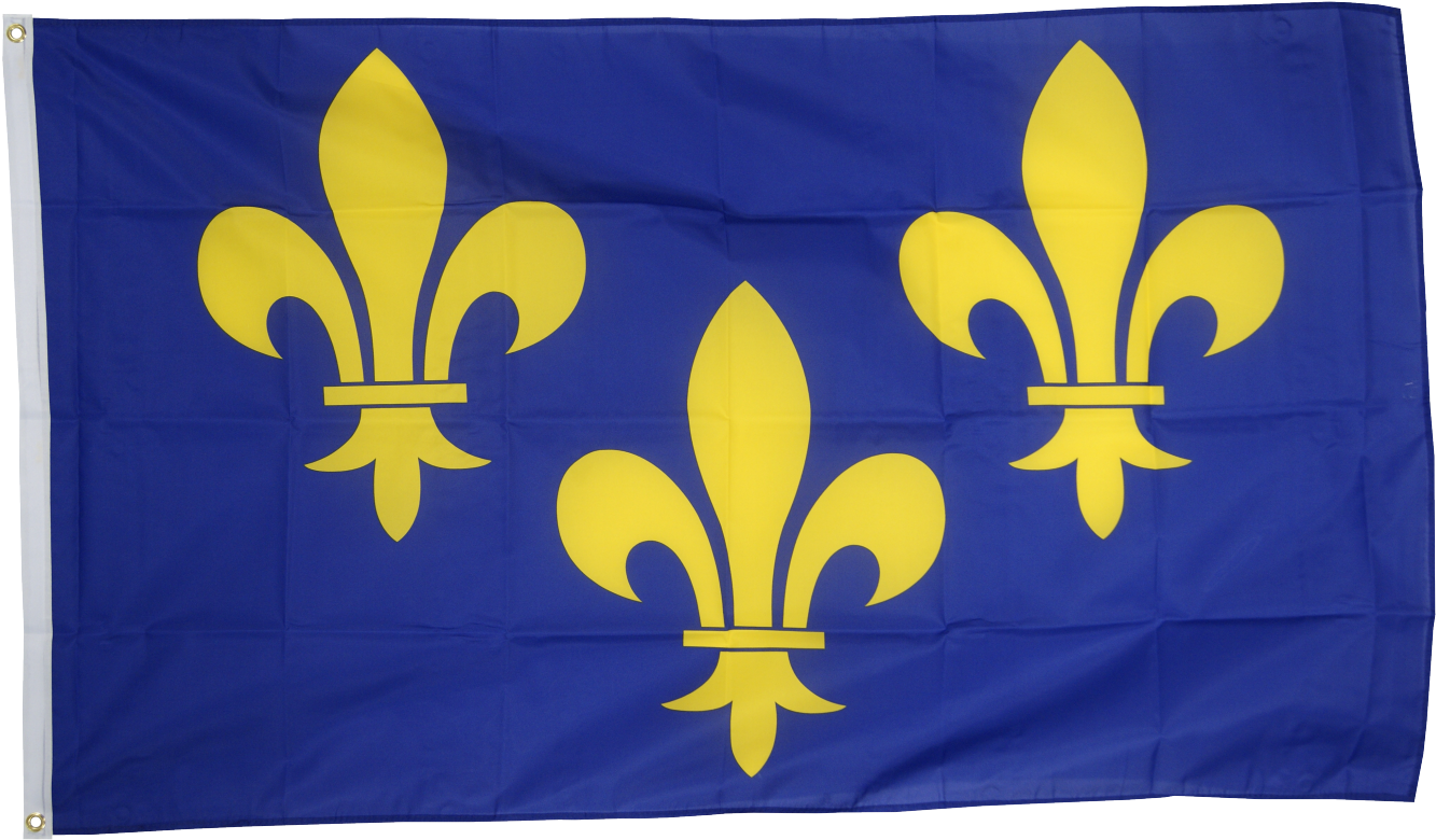 France Île De France Coat Of Arms With Lily Flag - Berry (1500x998)