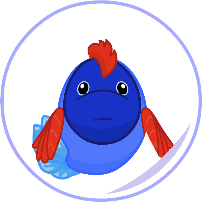 Silly Cartoon Betta - Beta Fish Animated Gif (735x753)