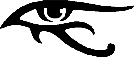 Coolest Orange Glitter Background Eye Stencils Clipart - Egyptian Eye (480x272)