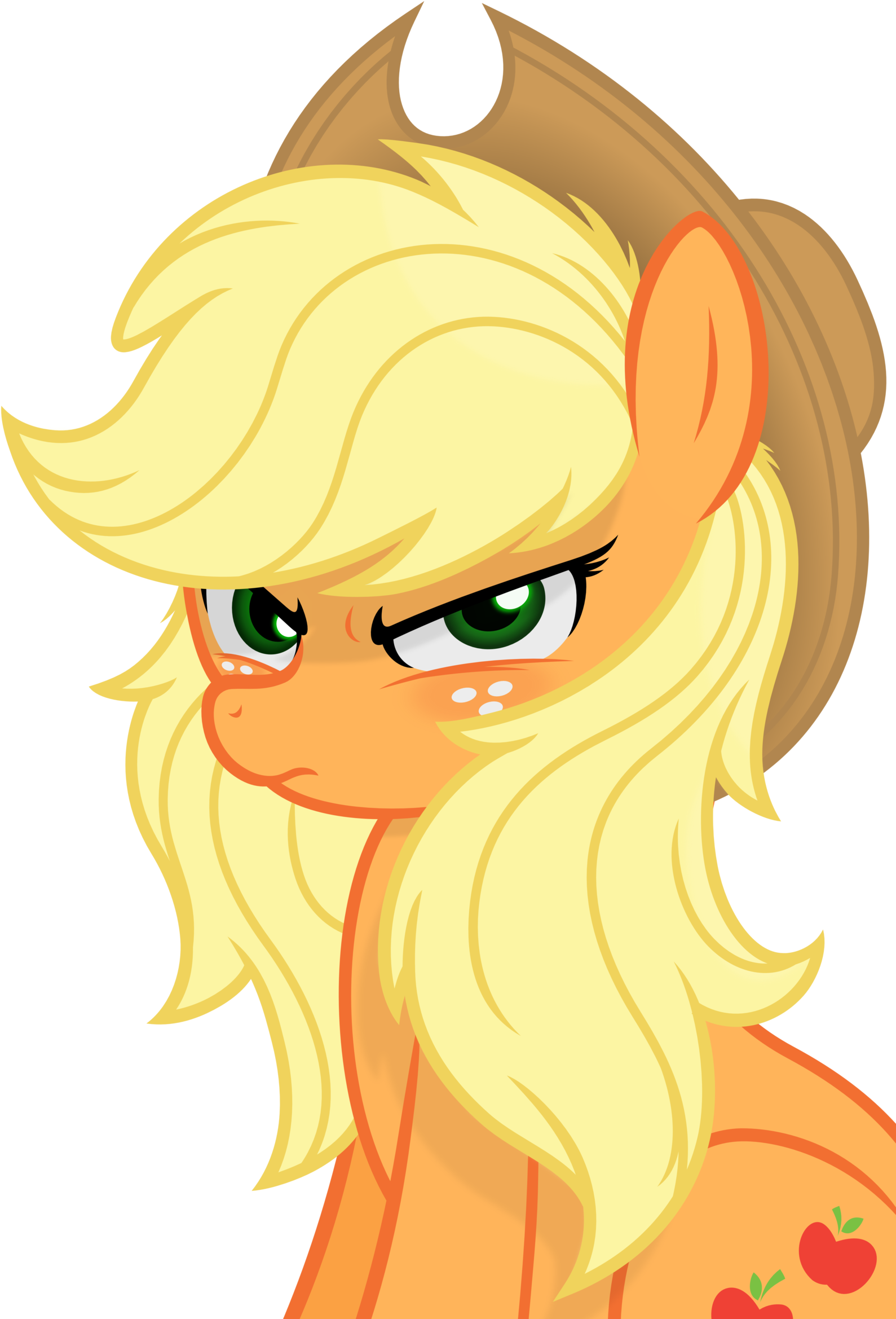 Ramdomguy2013 - Mlp Applejack Hair Down (1600x2350)