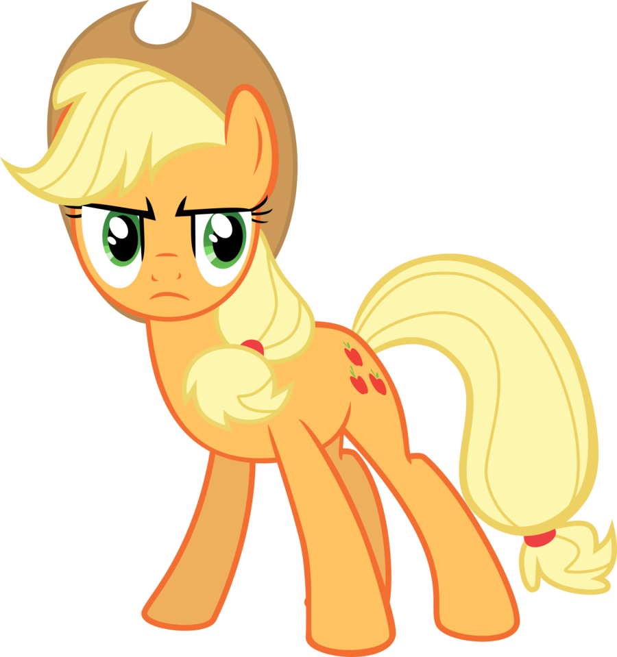 Serious Applejack By Fox1047 Serious Applejack By Fox1047 - Mlp Applejack Angry (900x959)