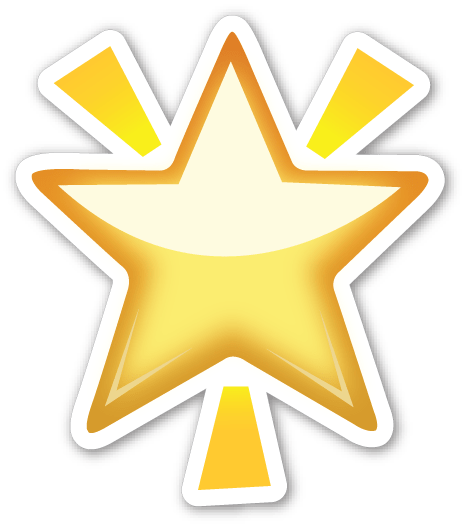 Star Emoji Whatsapp Png (465x525)