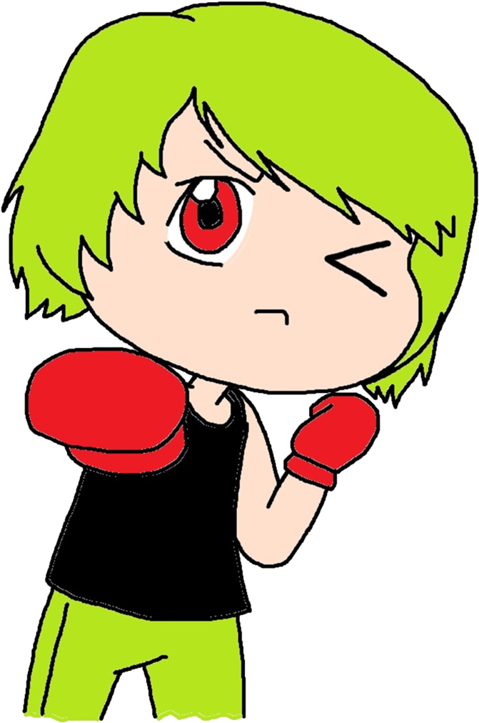 Boo Boxer By Kawaii-artistic - Cartoon (734x1089)