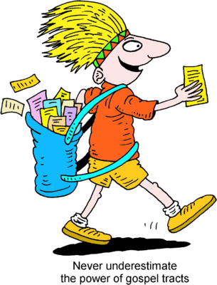 Pass Out Tracts Clipart (305x400)