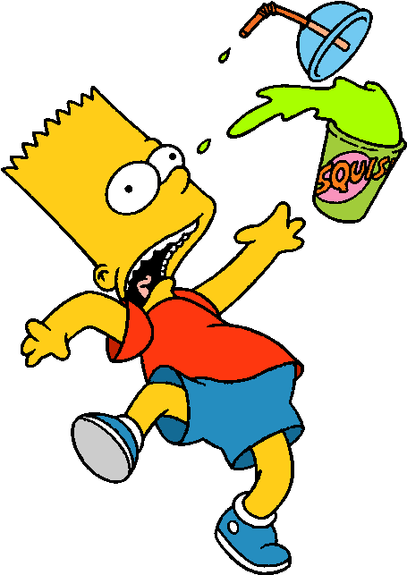 Simpson Clip Art - Spill Clipart (473x655)