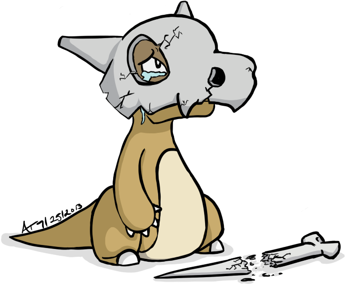 Cubone Broke His Bone By Pokemonfan-artist - Pokemon Bone (798x653)