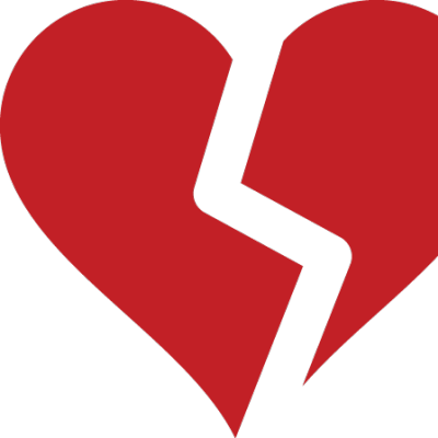 Broken Heart Clipart Half Heart Pencil And In Color - Divorce (400x400)