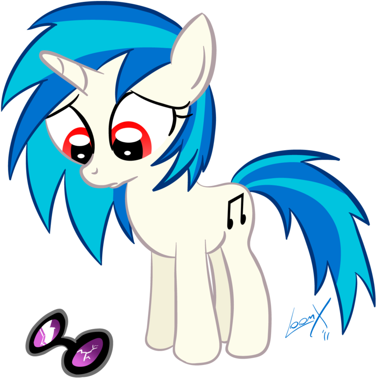Sunday Best And Broken Glasses By Loomx - Vinyl Scratch Broken Glasses (800x800)