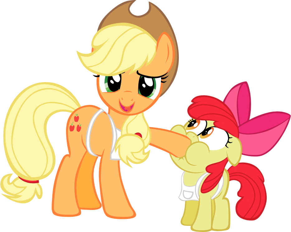 Applebloom And Applejack Vector By Rhubarb-leaf - Apple Bloom And Applejack (934x746)