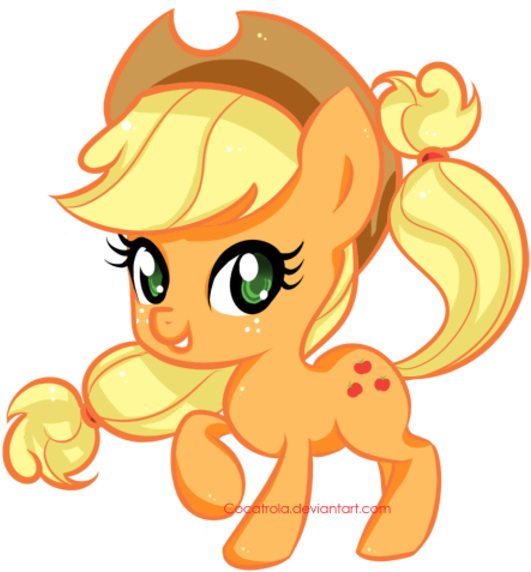 My Little Pony - Mlp Apple Jack Chibi (600x703)