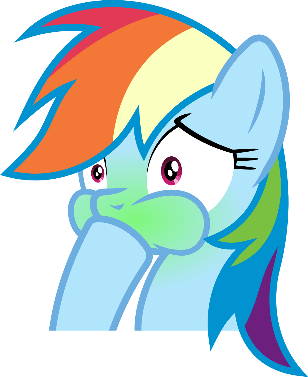 Rainbow Dash Pinkie Pie Applejack Clip Art - Nauseated (1049x1283)
