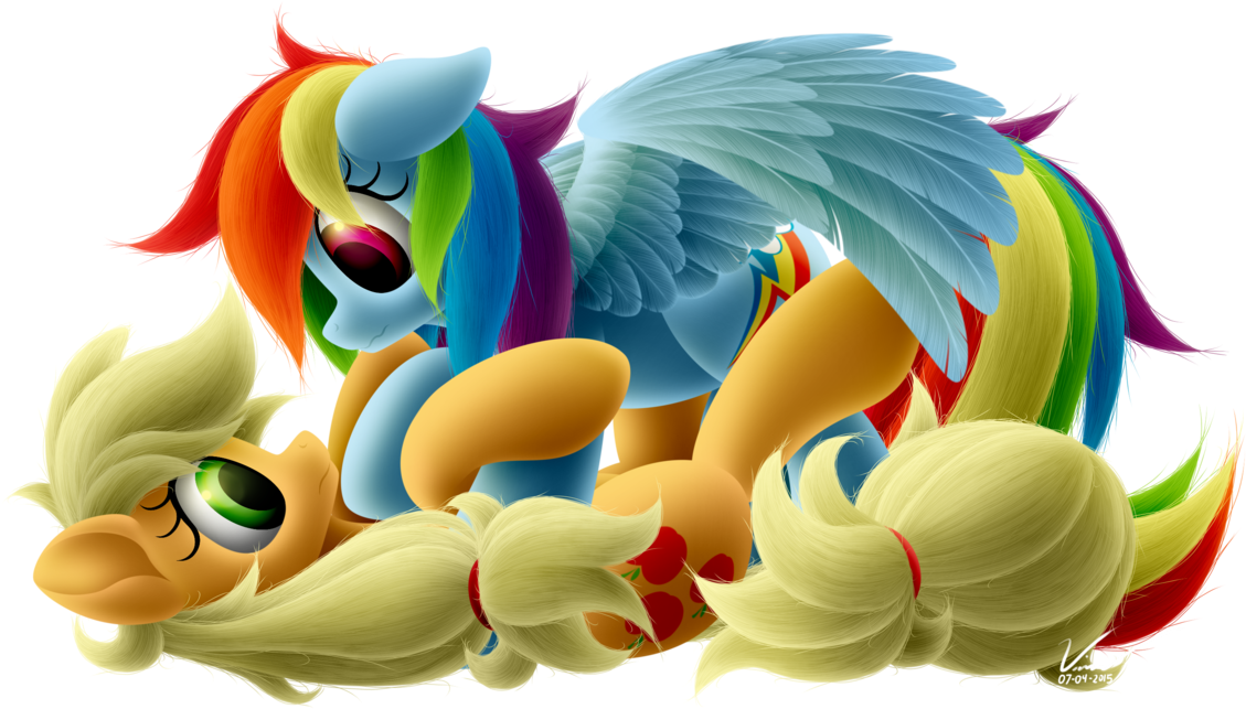 Applejack And Rainbow Dash By Symbianl On Deviantart - Applejack (1131x707)