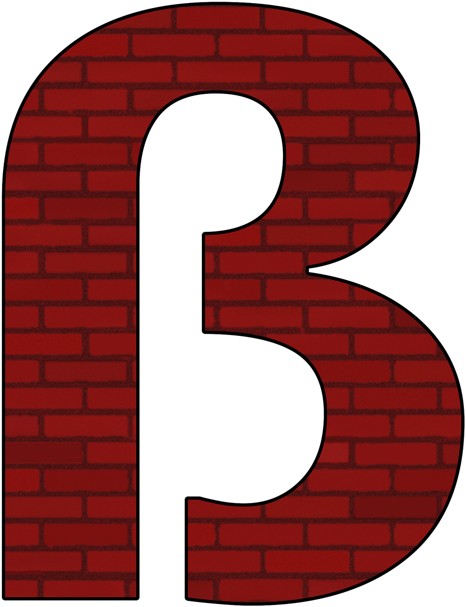 Letter Alphabet Clip Art - Letras Em Forma De Tijolo Png (1280x1280)