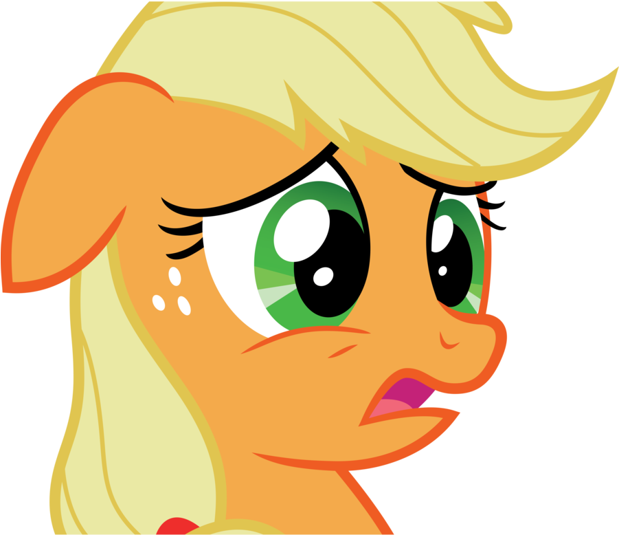 More Like Motivation - My Little Pony Applejack Scared (900x873)