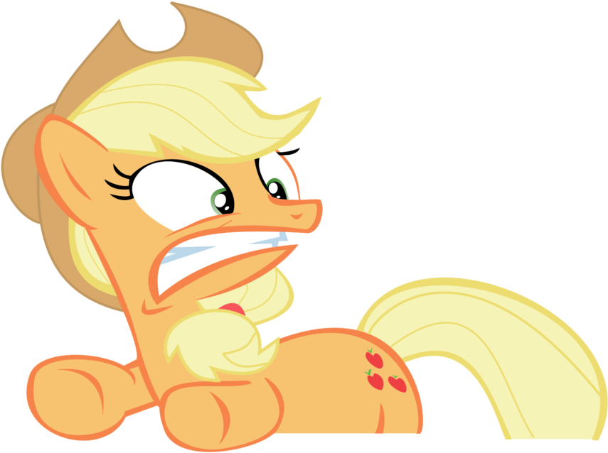 Scared Applejack Vector By Supermanxdlolol - Mlp Applejack Scared (900x675)