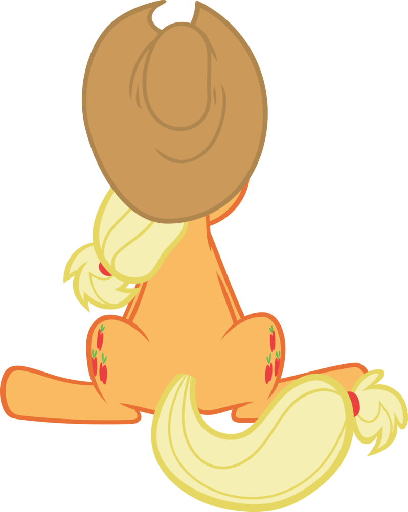 Sitting Applejack Vector By Scrimpeh - Applejack (798x1002)