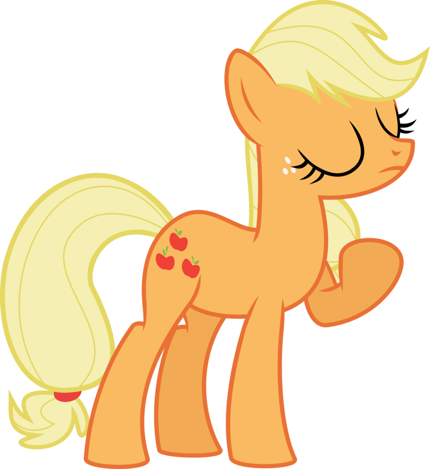Applejack Vector By Kamyk962 On Deviantart - My Little Pony Applejack No Hat (856x933)