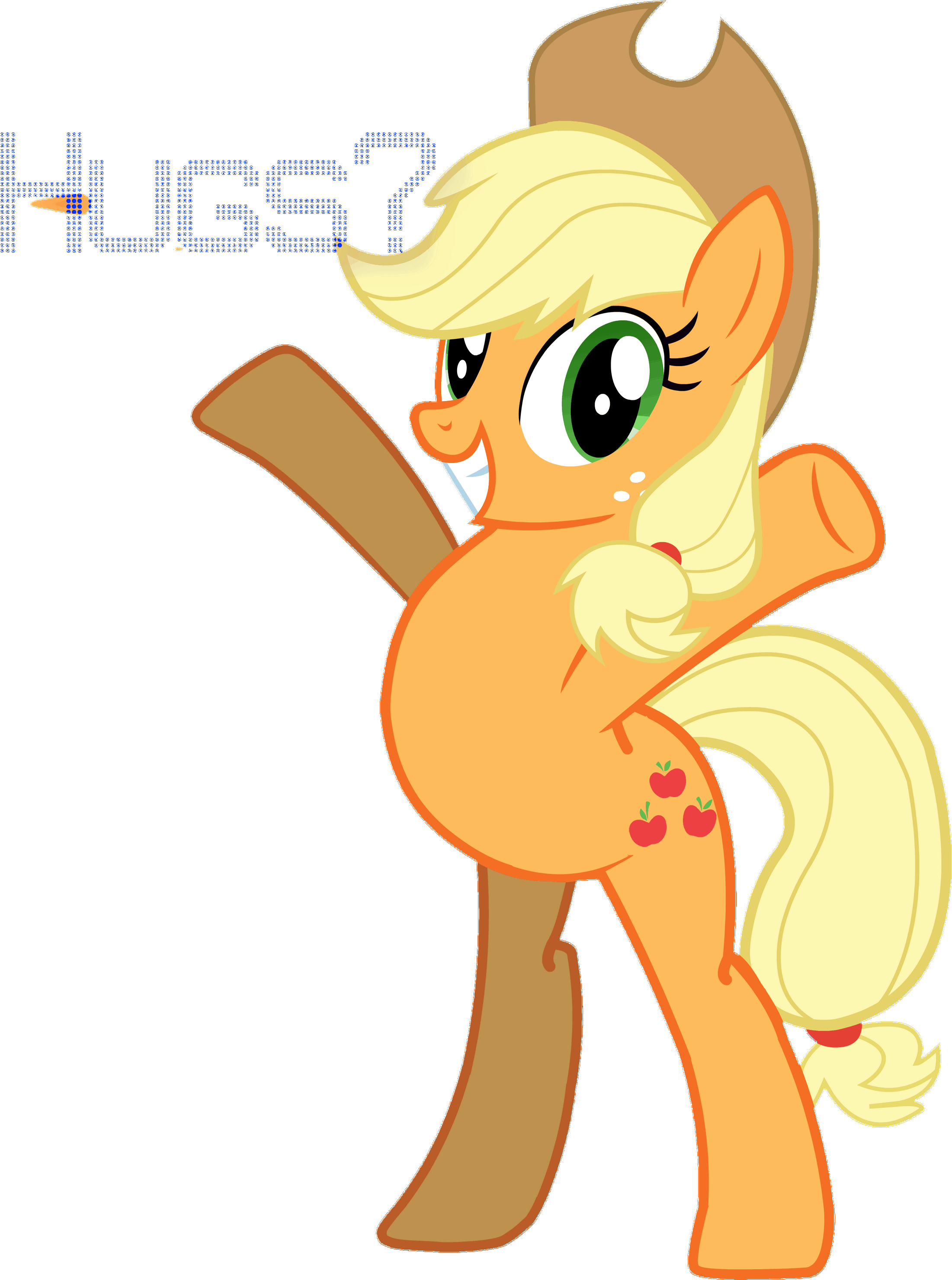 Hug Applejack - Cartoon (2300x2979)