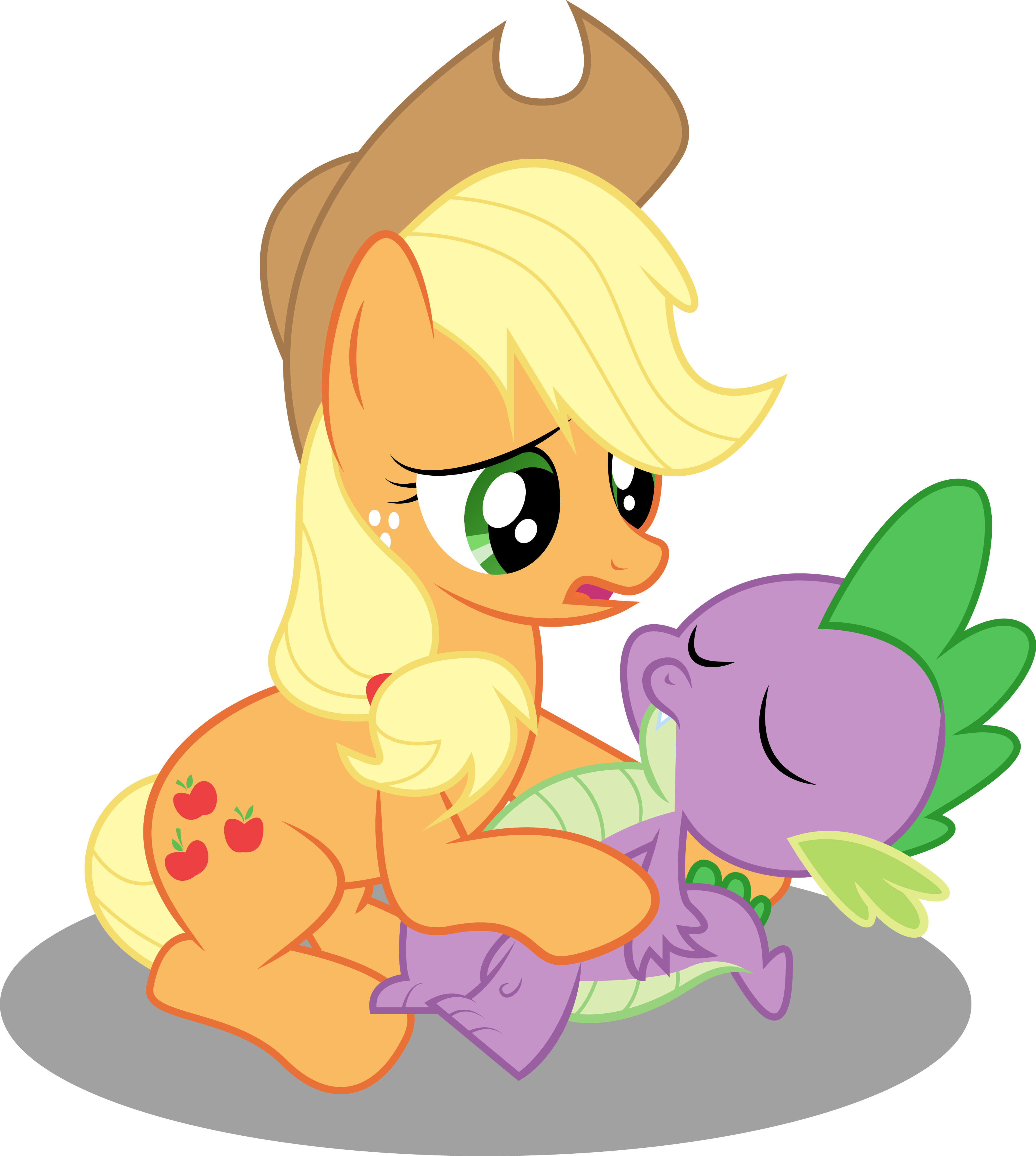 Applejack And Spike By Paulysentry Applejack And Spike - My Little Pony Apple Jacks Et Spike (3626x4044)