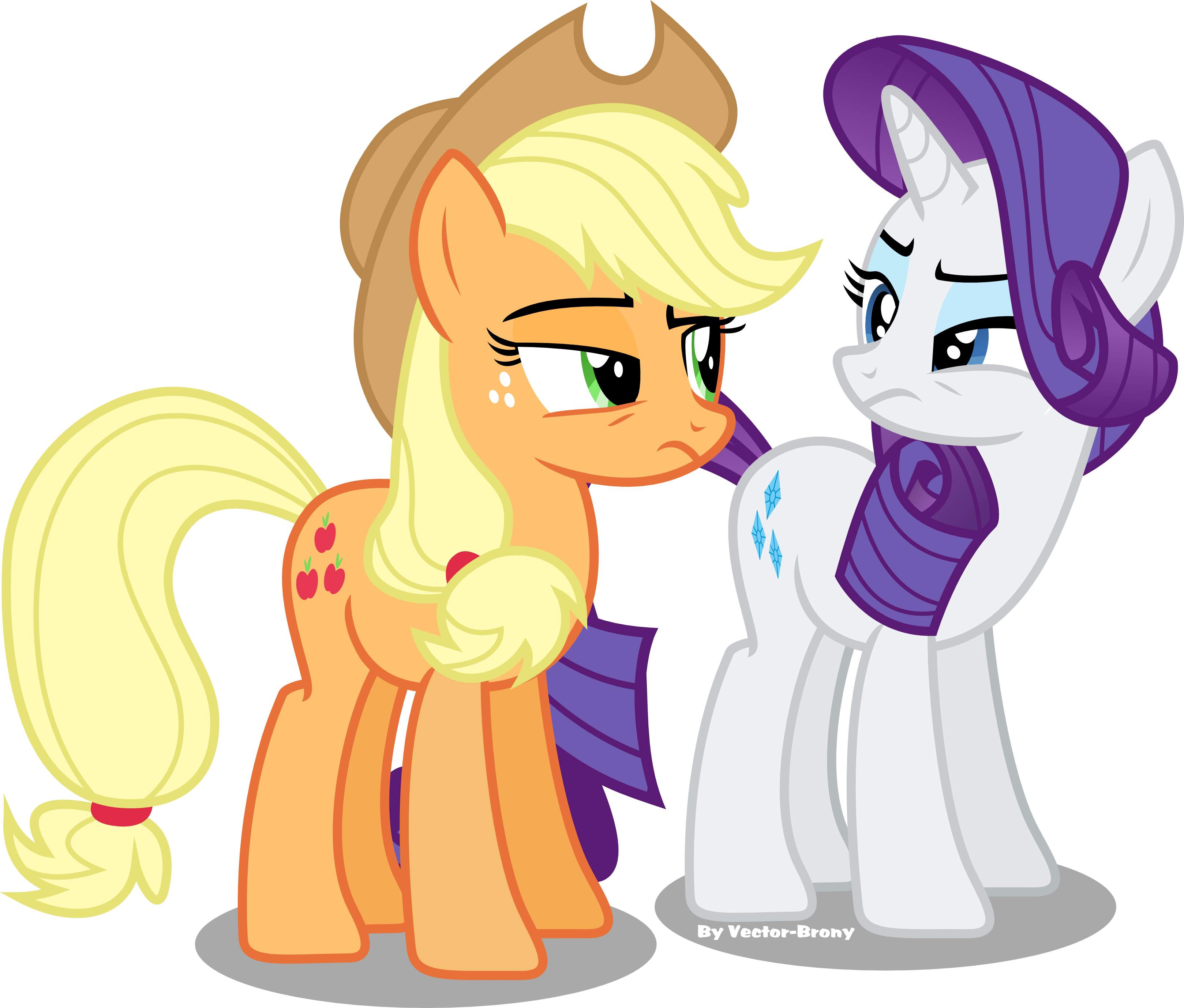 Applejack And Rarity Are Not Buying It By Vector-brony - My Little Pony Apple Jack (3236x2756)