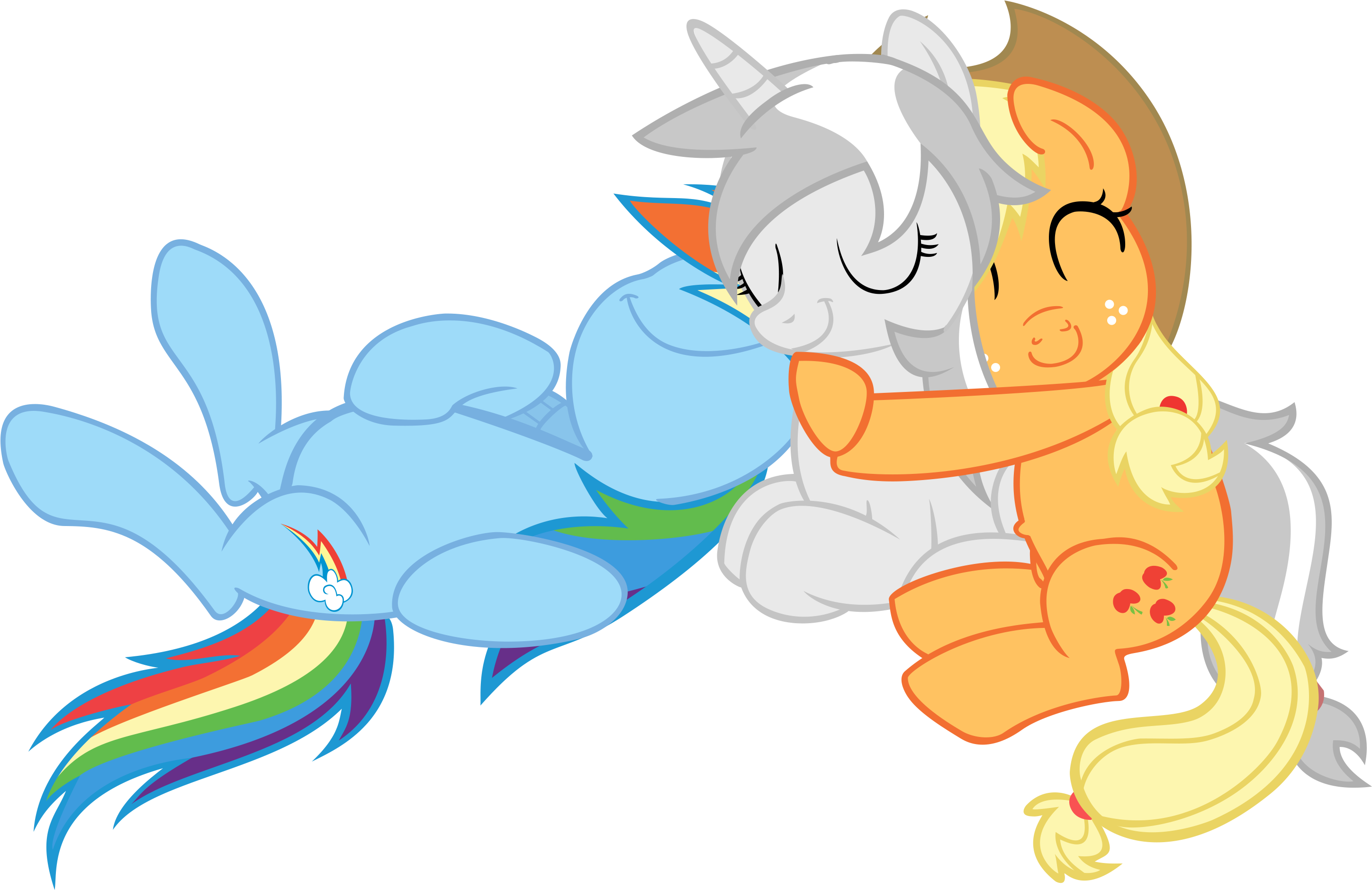 Commission Mlp Cuddling - My Little Pony Cuddling (3000x2000)