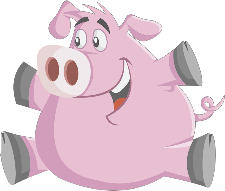 Domestic Pig Petunia Pig Illustration - Cartoon (757x741)