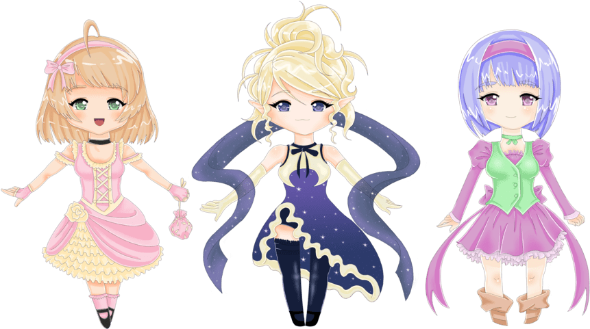 Three Anime Girls Chibi (1024x566)