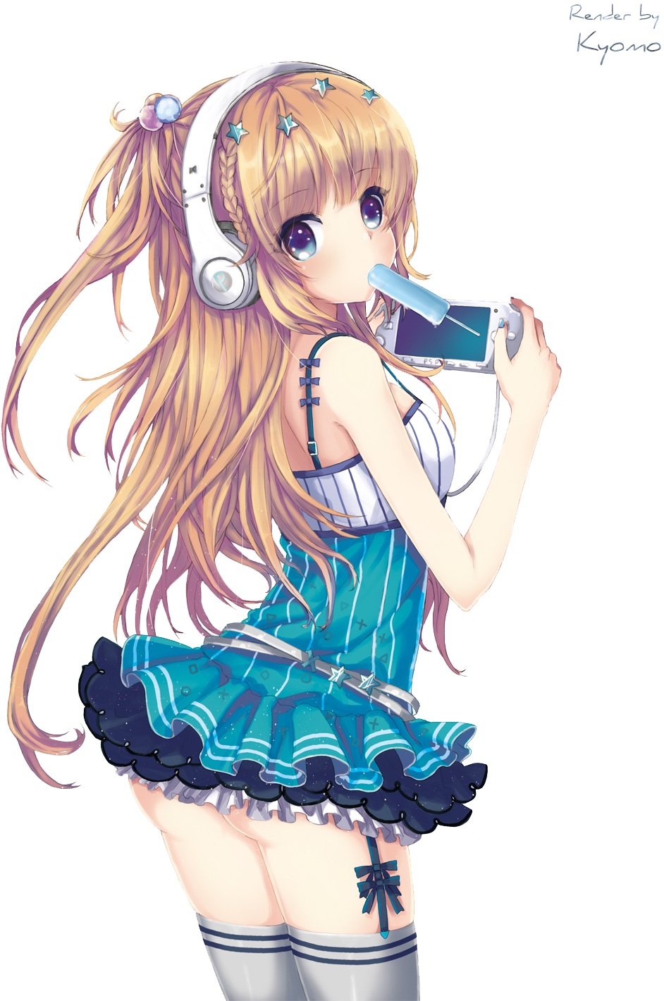 Nightcore Anime Girls - Anime Girl With Popsicle (1000x1420)