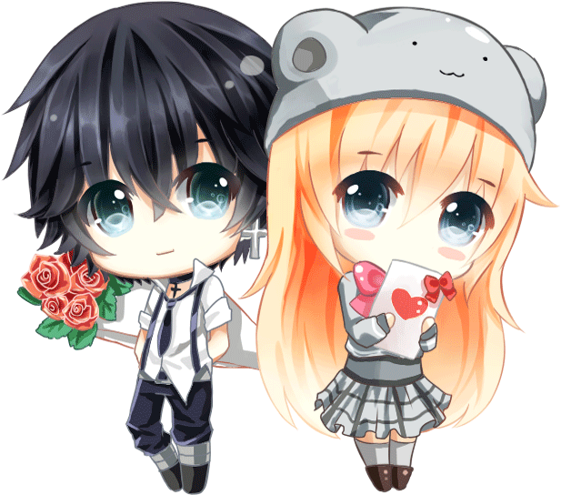 Yeah Jimmy Hbov On Arenaxtreme - Anime Chibi Couple Gif (625x555)