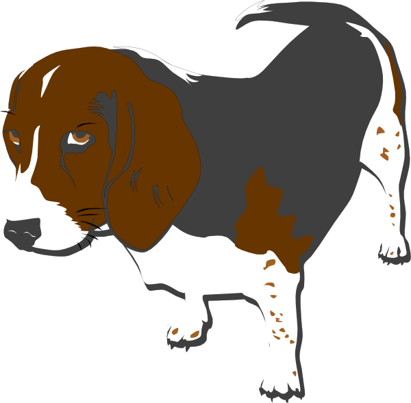 Grey Beagle Clip Art At Clkercom Vector Online Royalty - Dog Clip Art (600x589)