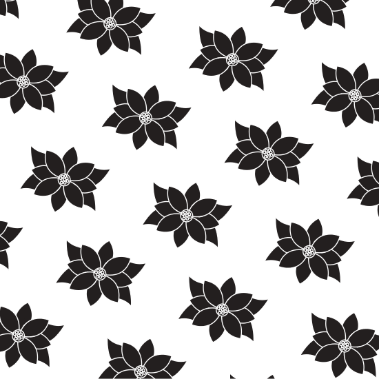 Christmas Poinsettia And Leaves Seamless Pattern Image - Poinsettia (550x550)