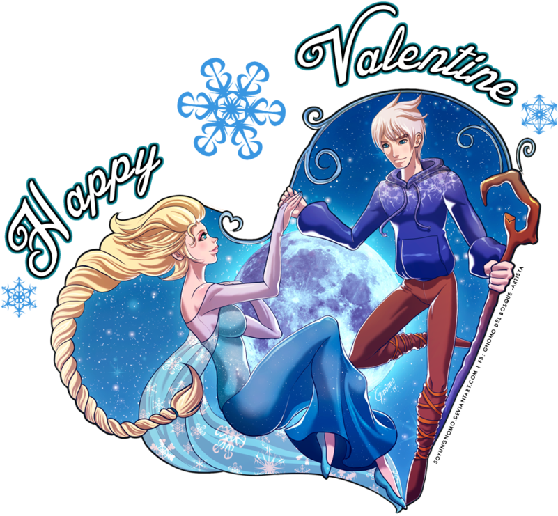 Happy Frozen Valentine's Day By Soyungnomo - Jelsa Valentine's Day (800x749)