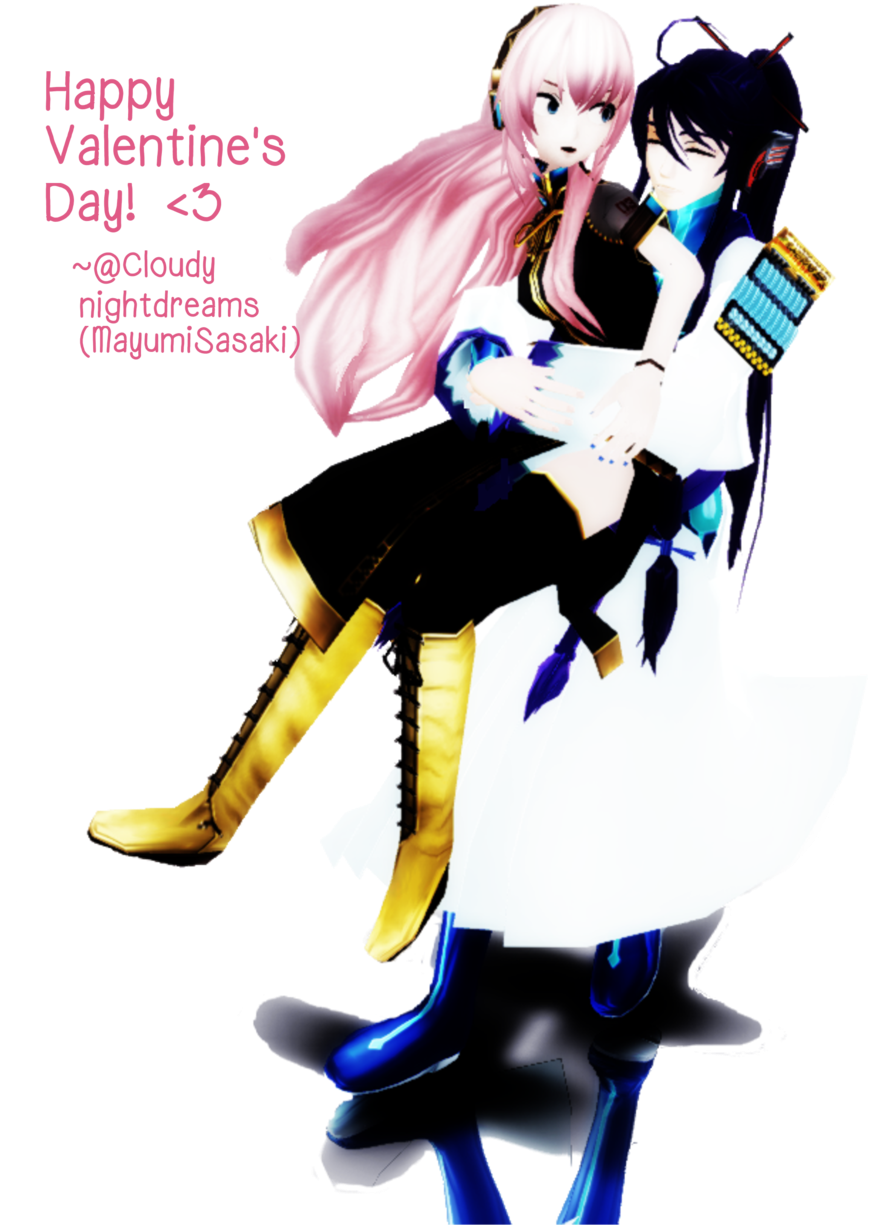 Gakupo X Luka By Mayumisasaki [mmd] Happy Valentines - Cartoon (1024x1365)