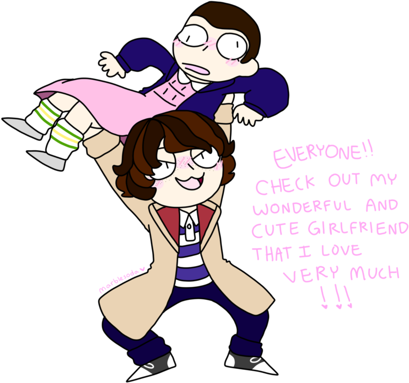 Happy Valentines Day By Bombrushblush - Easy Stranger Things Drawings Mileven (911x878)