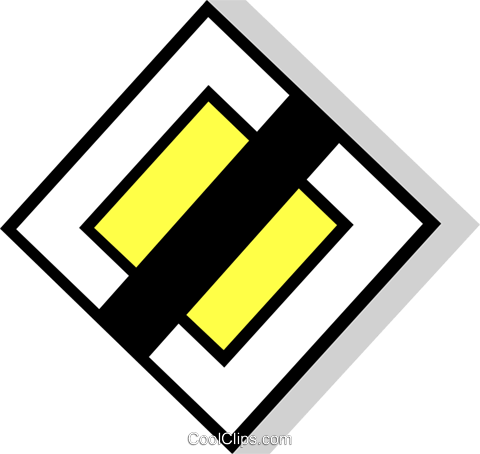 Eu Traffic Sign, End Of Priority Road Royalty Free - French Priority Road Signs (480x454)