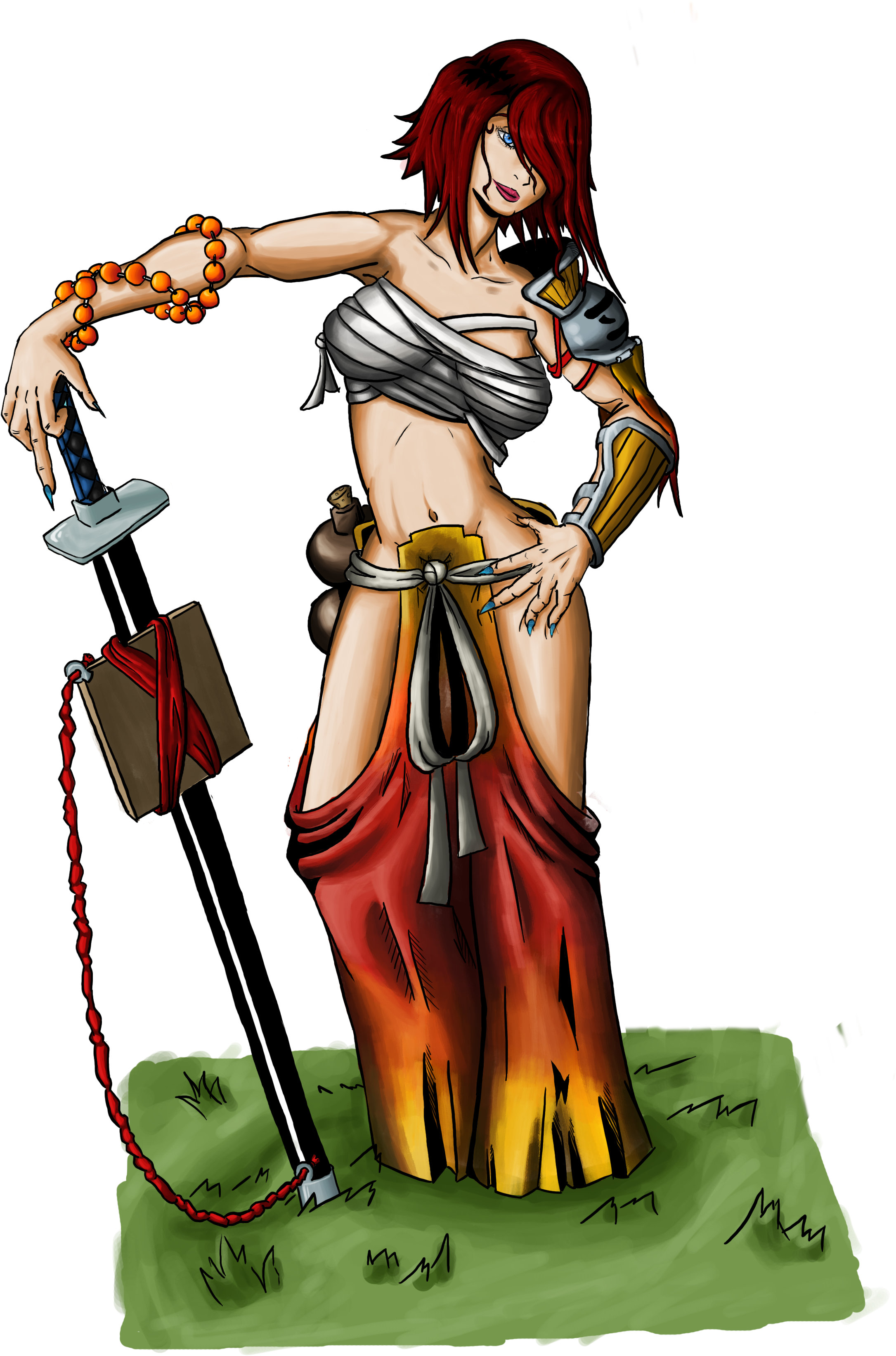 Sexy Samurai Girl By Acreium Sexy Samurai Girl By Acreium - Drawing (2440x3714)