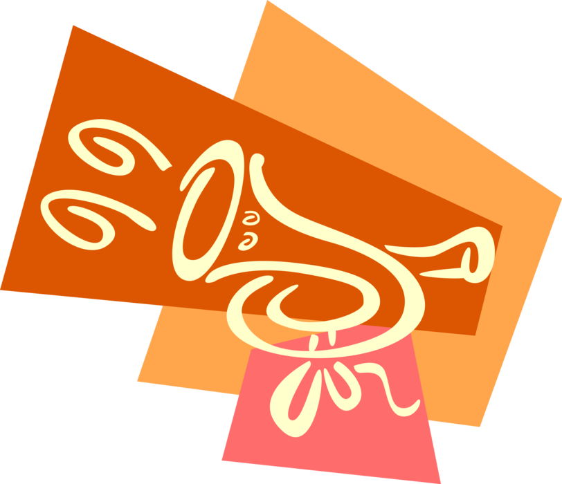 Vector Illustration Of Bugle Horn Christmas Decoration - Calligraphy (812x700)