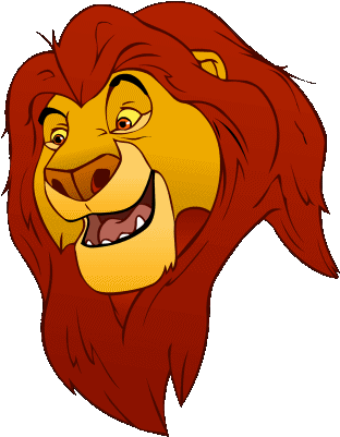 Head Clipart Lion King - Lion King Simba Head (389x400)