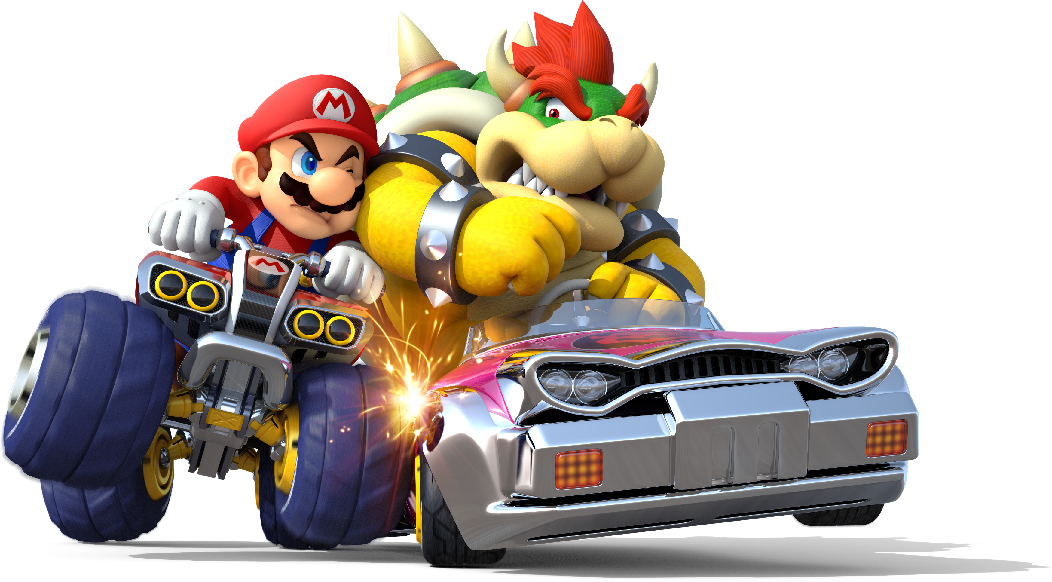 Mario Kart 8 Zooms Up In Third But Watch Dogs Takes - Bowser Mario 3d World (3500x1936)