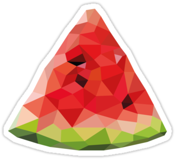 Poly Watermelon By Eadingtonanne - Drawing (375x360)