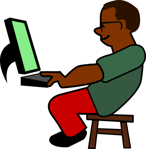 Programador Africano - Programmer Clipart (491x500)